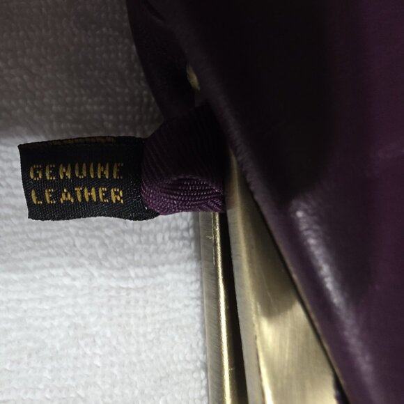 Purple Leather Clutch Purse - Picture 5 of 6
